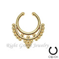 Gold Silver Clip On Tribal Body Jewelry Septum